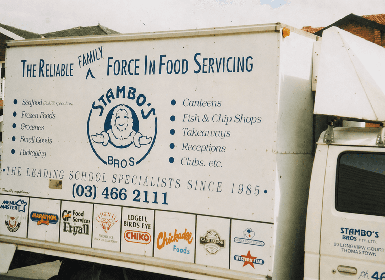 Stambo's Bros branded distribution truck